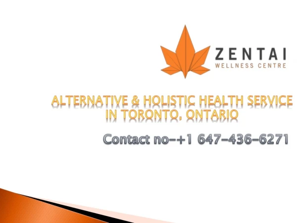 Best Naturopathic Doctor in Toronto -Zentai Wellness Centre