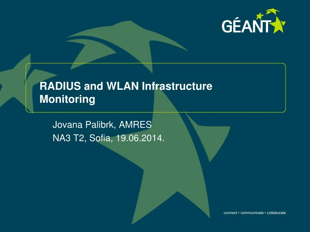 radius and wlan infrastructure monitoring