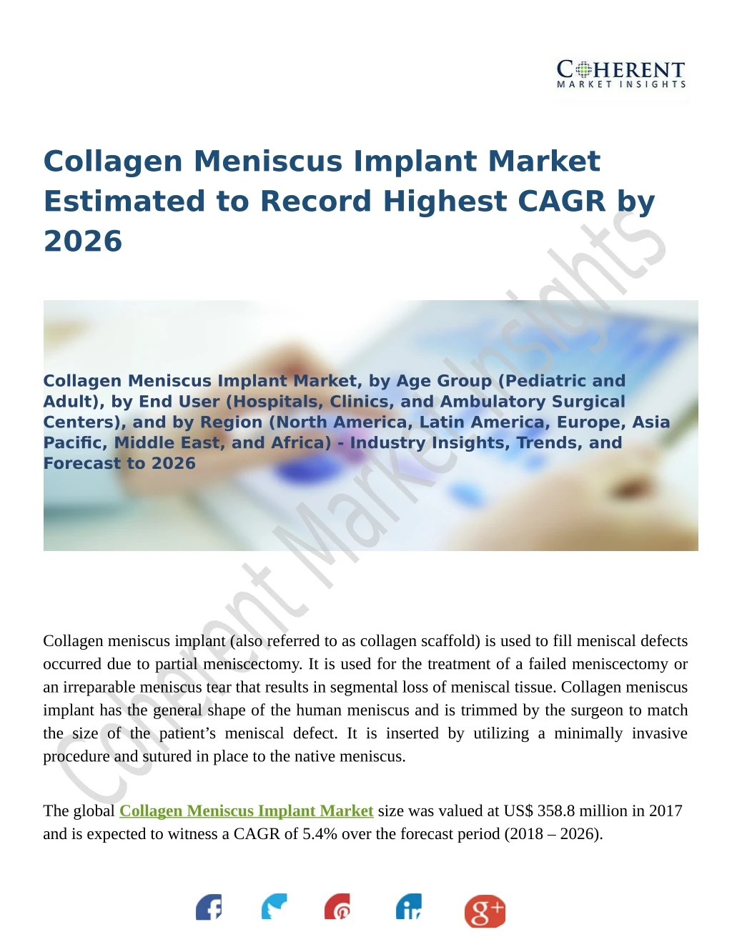 collagen meniscus implant market estimated