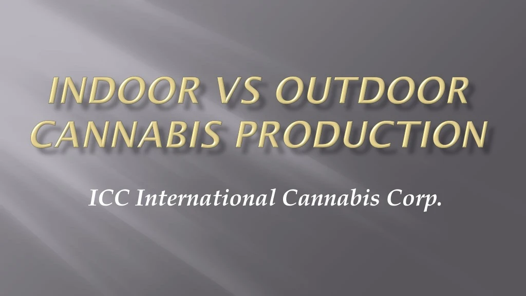 indoor vs outdoor cannabis production