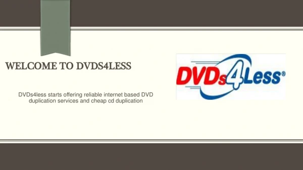 Dvd duplication and dvd duplication services