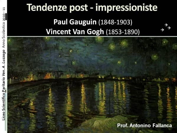 Tendenze post - impressioniste