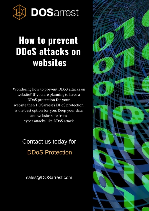 How to prevent ddos attacks on websites