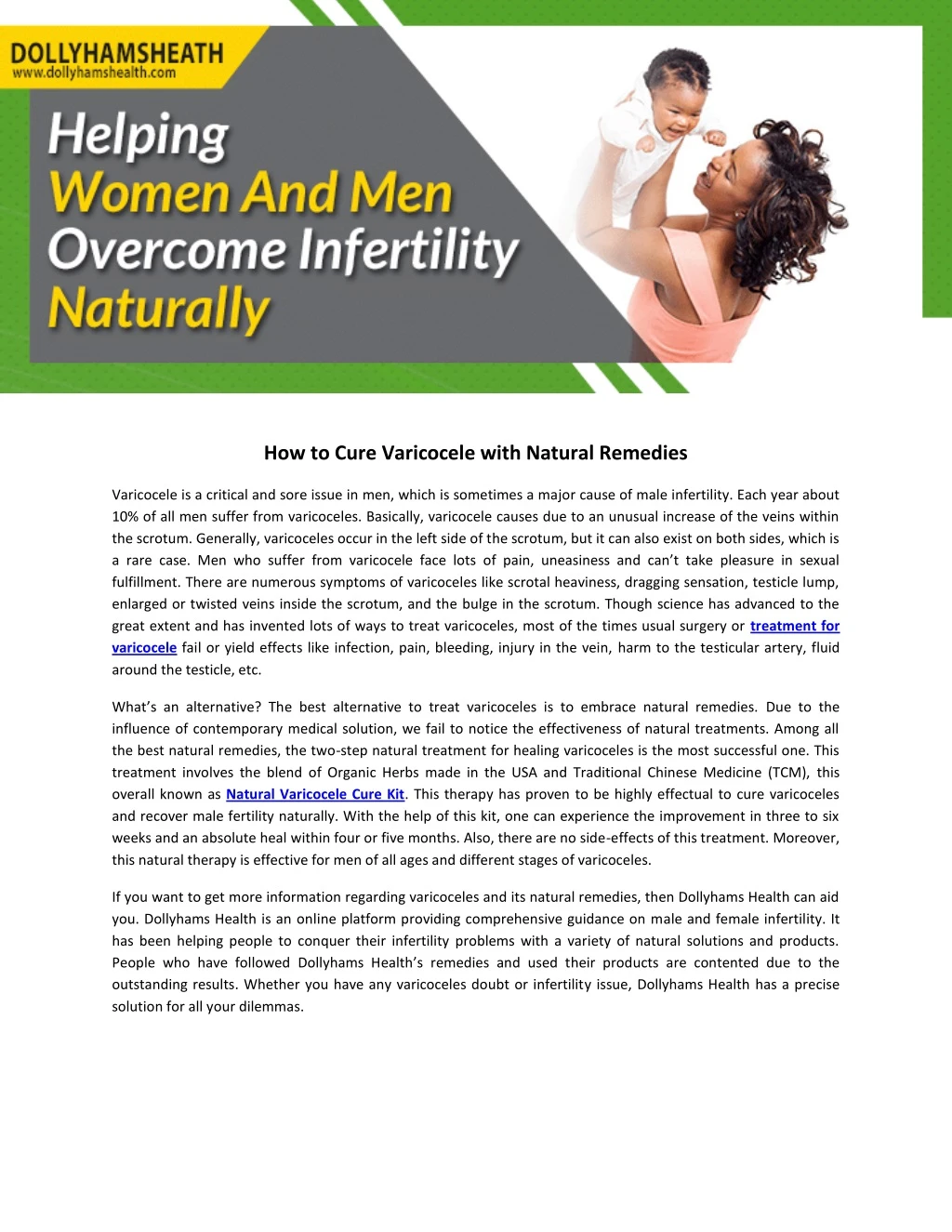 how to cure varicocele with natural remedies