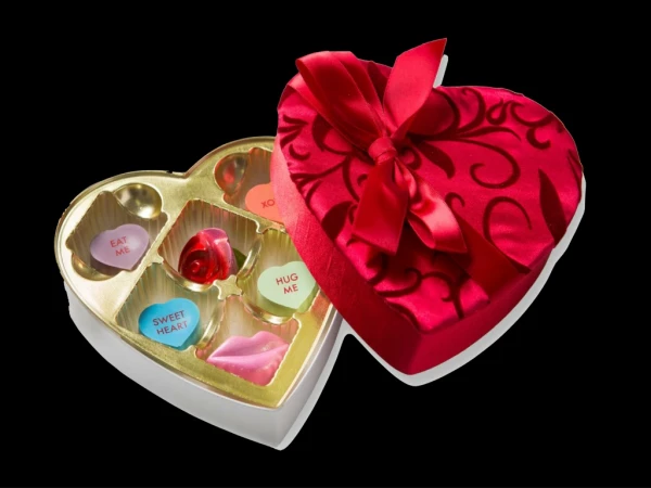 VALENTINE'S DAY CHOCOLATE HEART BOX
