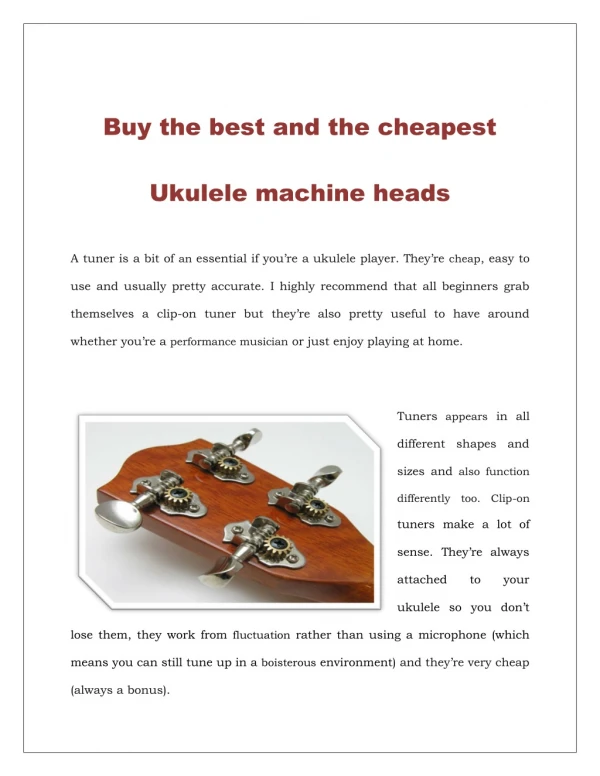 Ukulele machine heads