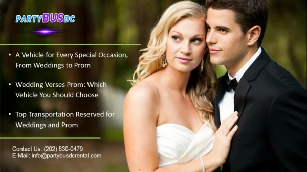 Top DC Party Bus Transportation Reserved for Weddings and Prom