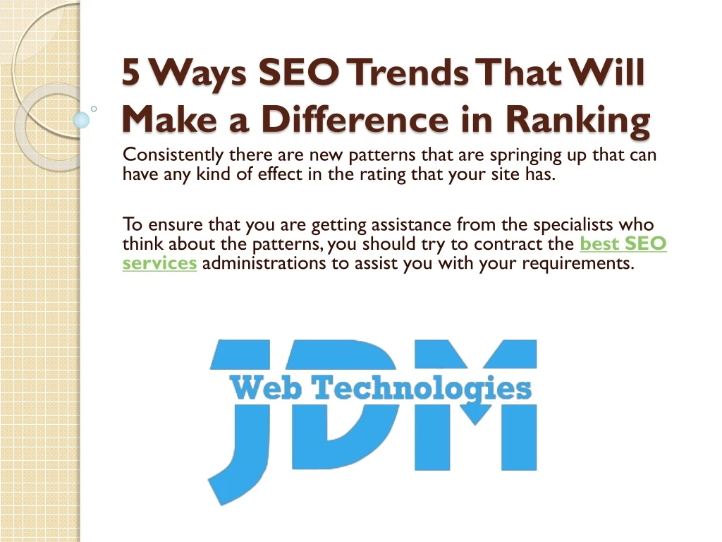 5 ways seo trends that will make a difference in ranking