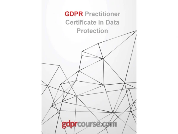 GDPR Practitioner Certificate in Data Protection
