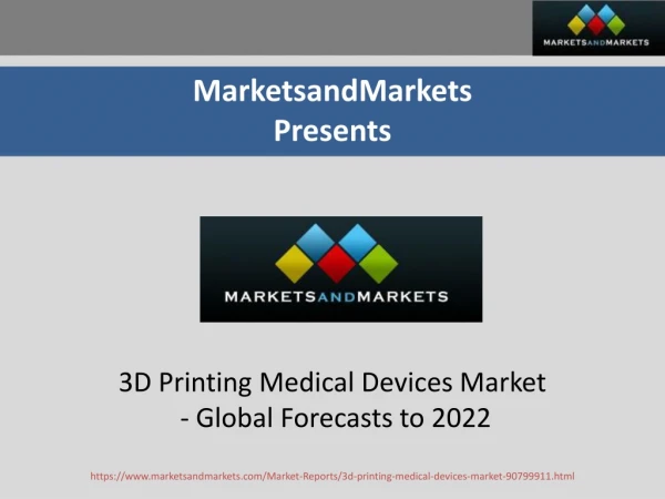 3D Printing Medical Devices Market: Drivers, Restraints, Opportunities, and Challenges