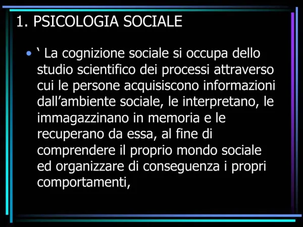 1. PSICOLOGIA SOCIALE