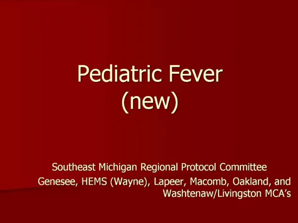 Pediatric Fever new