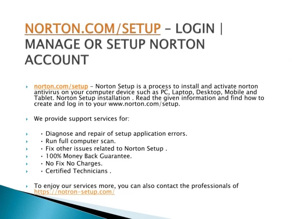 norton com setup login manage or setup norton account