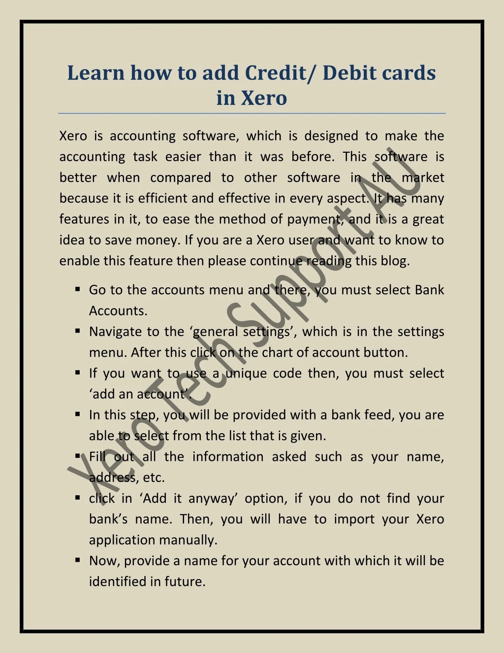 learn how to add credit debit cards in xero