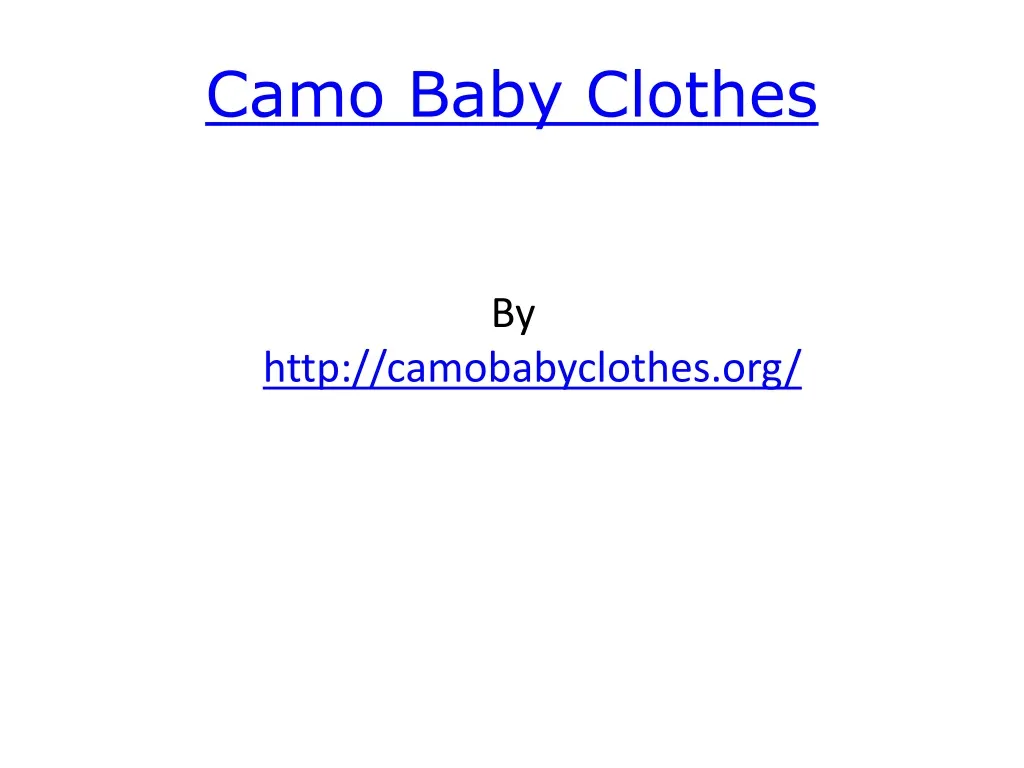 camo baby clothes