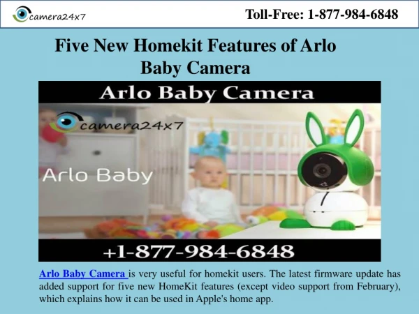 Official 1-877-984-6848 Five New Homekit Features of Arlo Baby Camera