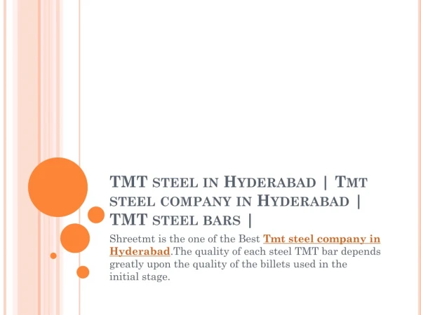 TMT steel in Hyderabad | Tmt steel company in Hyderabad | TMT steel bars |