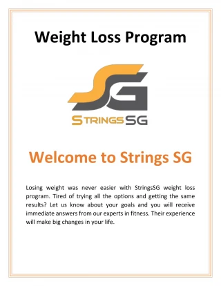 Weight Loss Program | Strings SG - slide 1