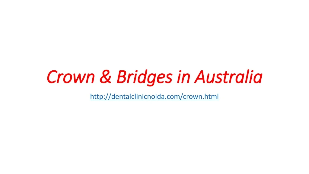 crown bridges in australia