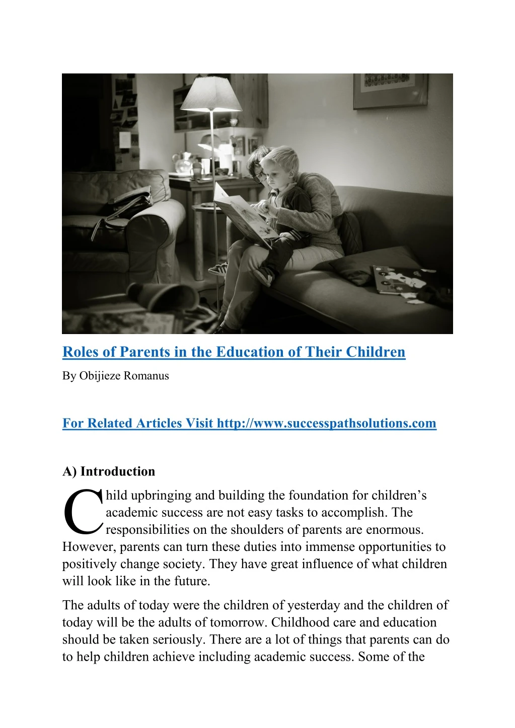 roles of parents in the education of their