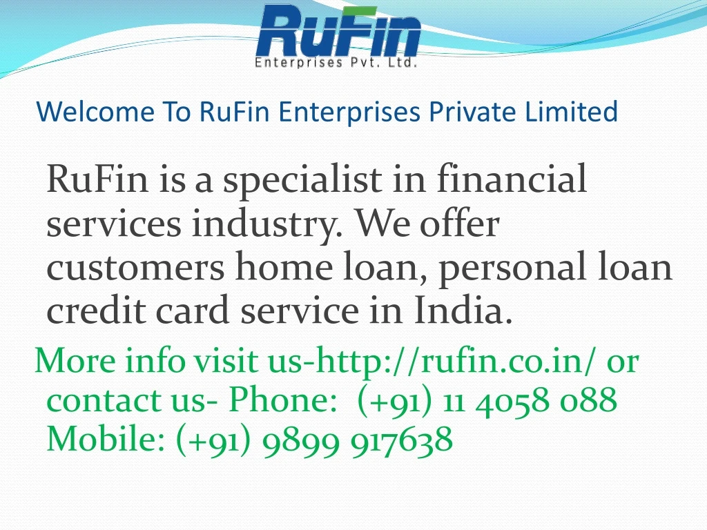 welcome to rufin enterprises private limited
