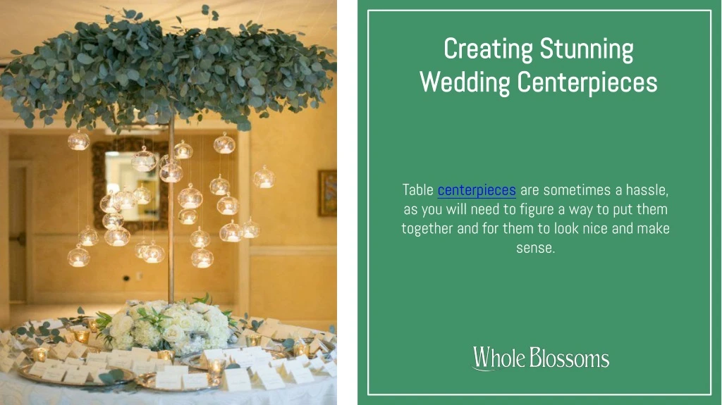 creating stunning wedding centerpieces