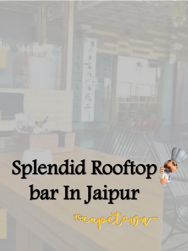 Splendid Rooftop bar In Jaipur