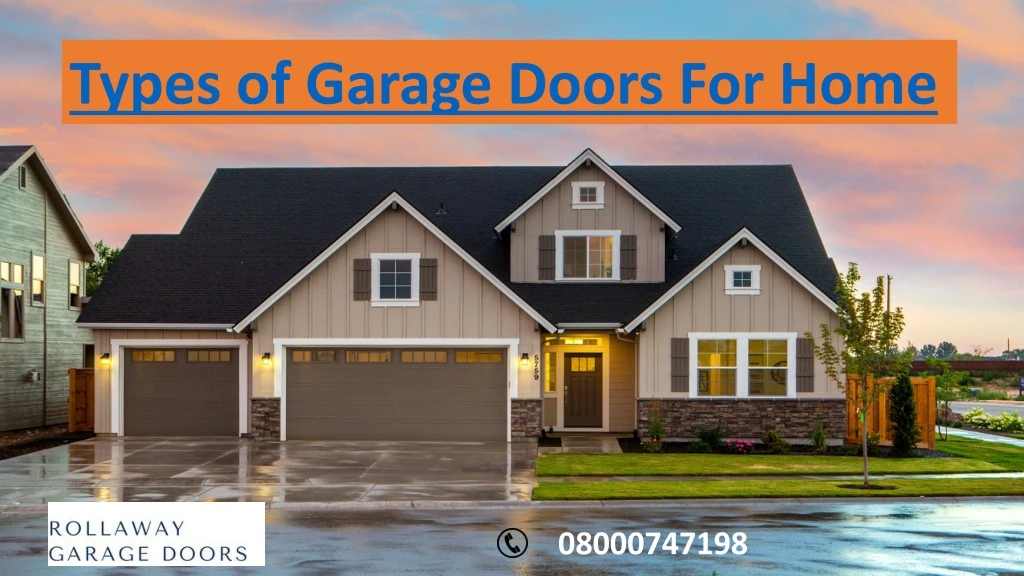 types of garage doors for home