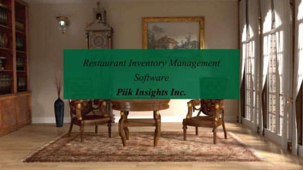 Restaurant Inventory Management Software