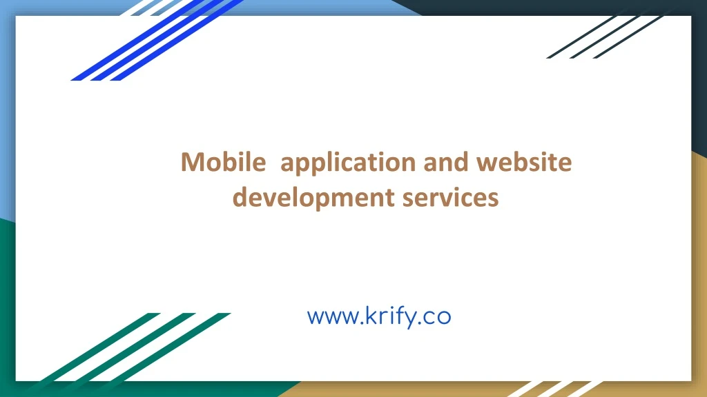 mobile application and website development services