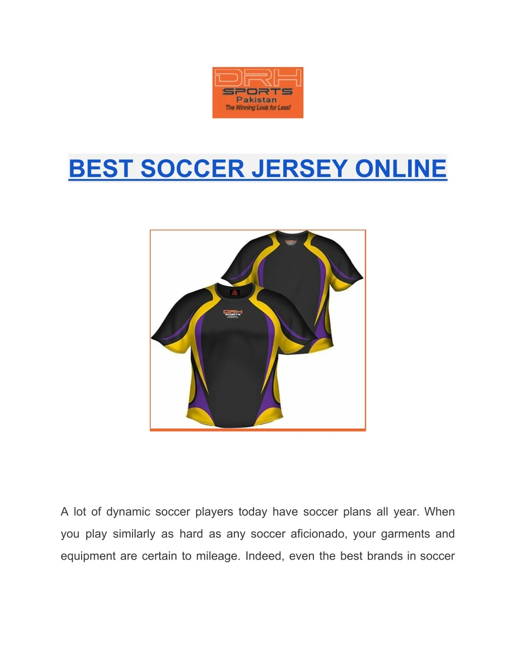 best soccer jersey online
