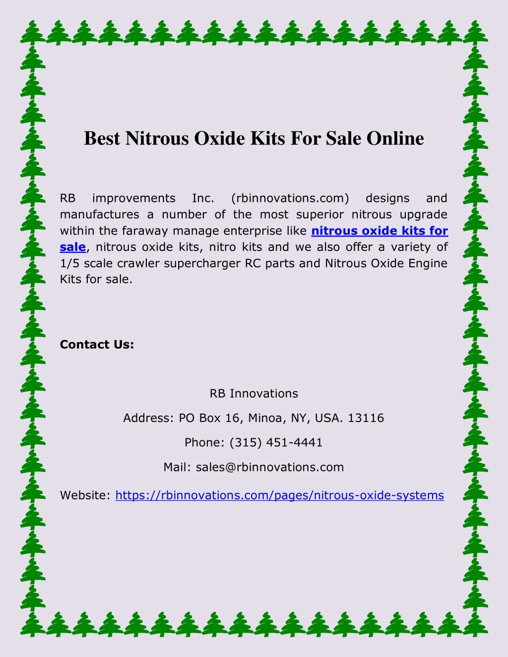 best nitrous oxide kits for sale online