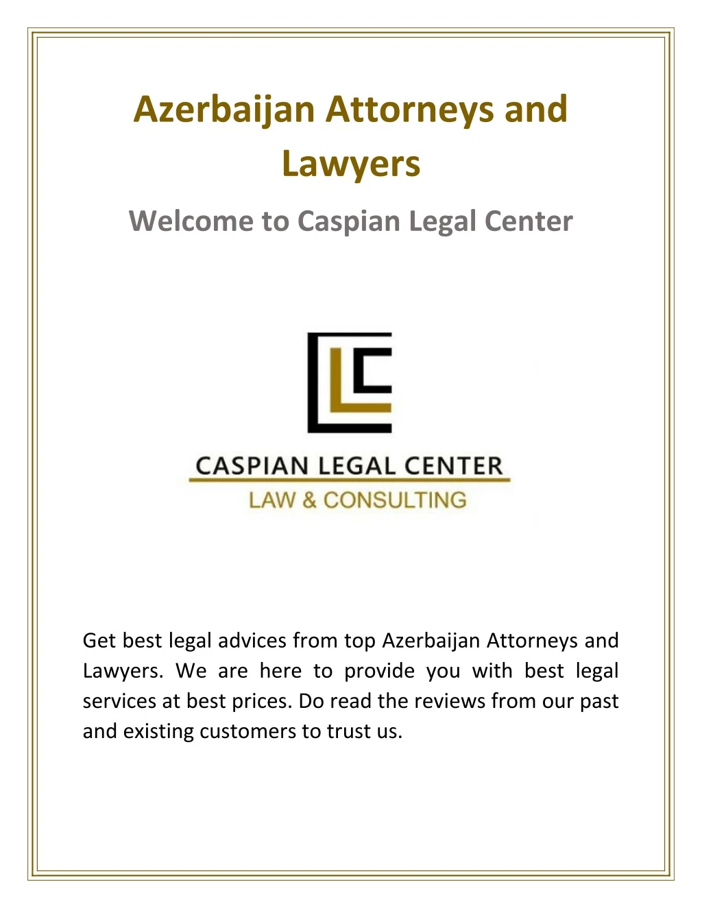 azerbaijan attorneys and lawyers
