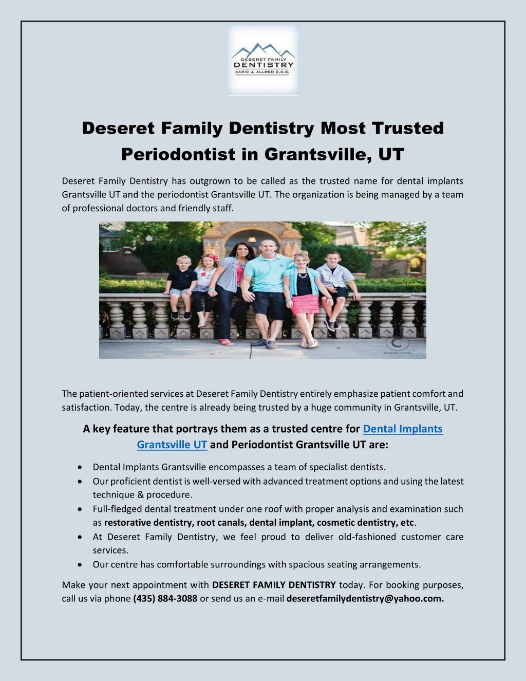 deseret family dentistry most trusted