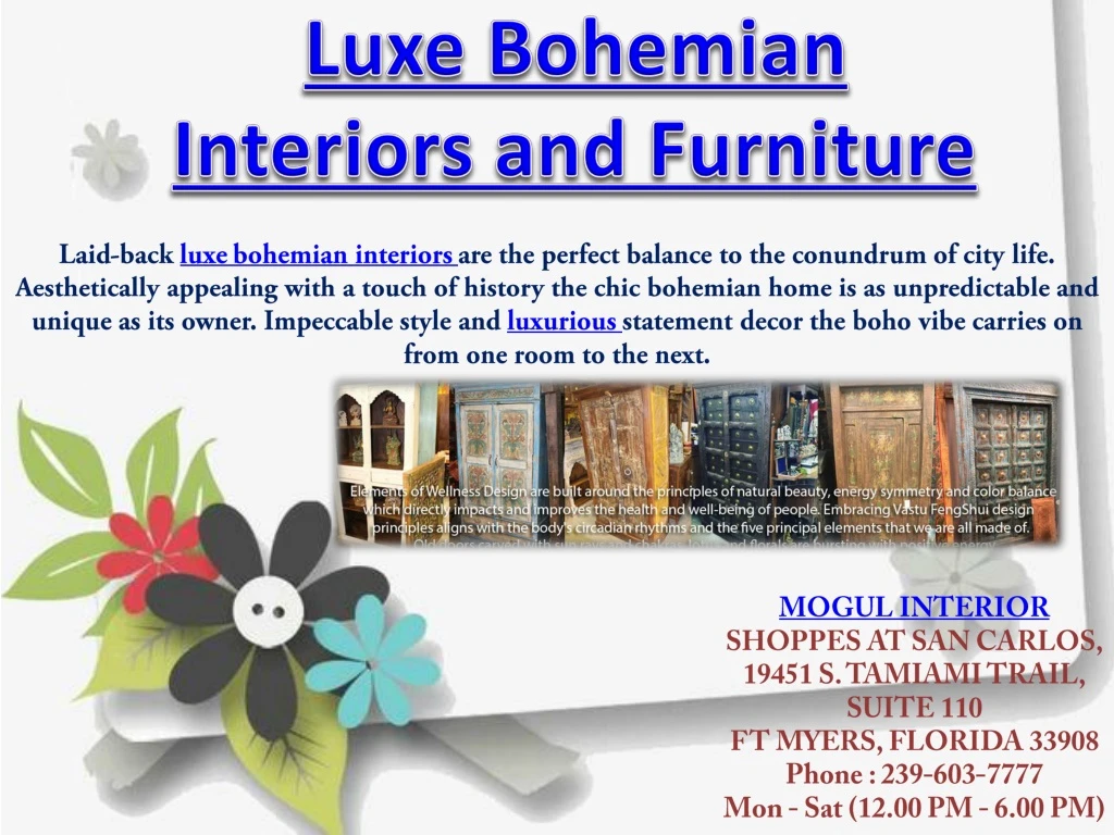 luxe bohemian interiors and furniture