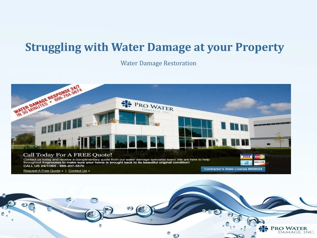struggling with water damage at your property