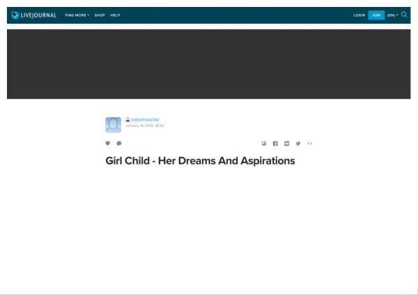 Girl Child - Her Dreams And Aspirations