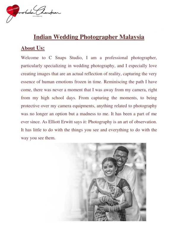 Indian wedding photographer malaysia