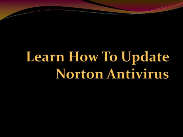 Process To Update Norton Antivirus