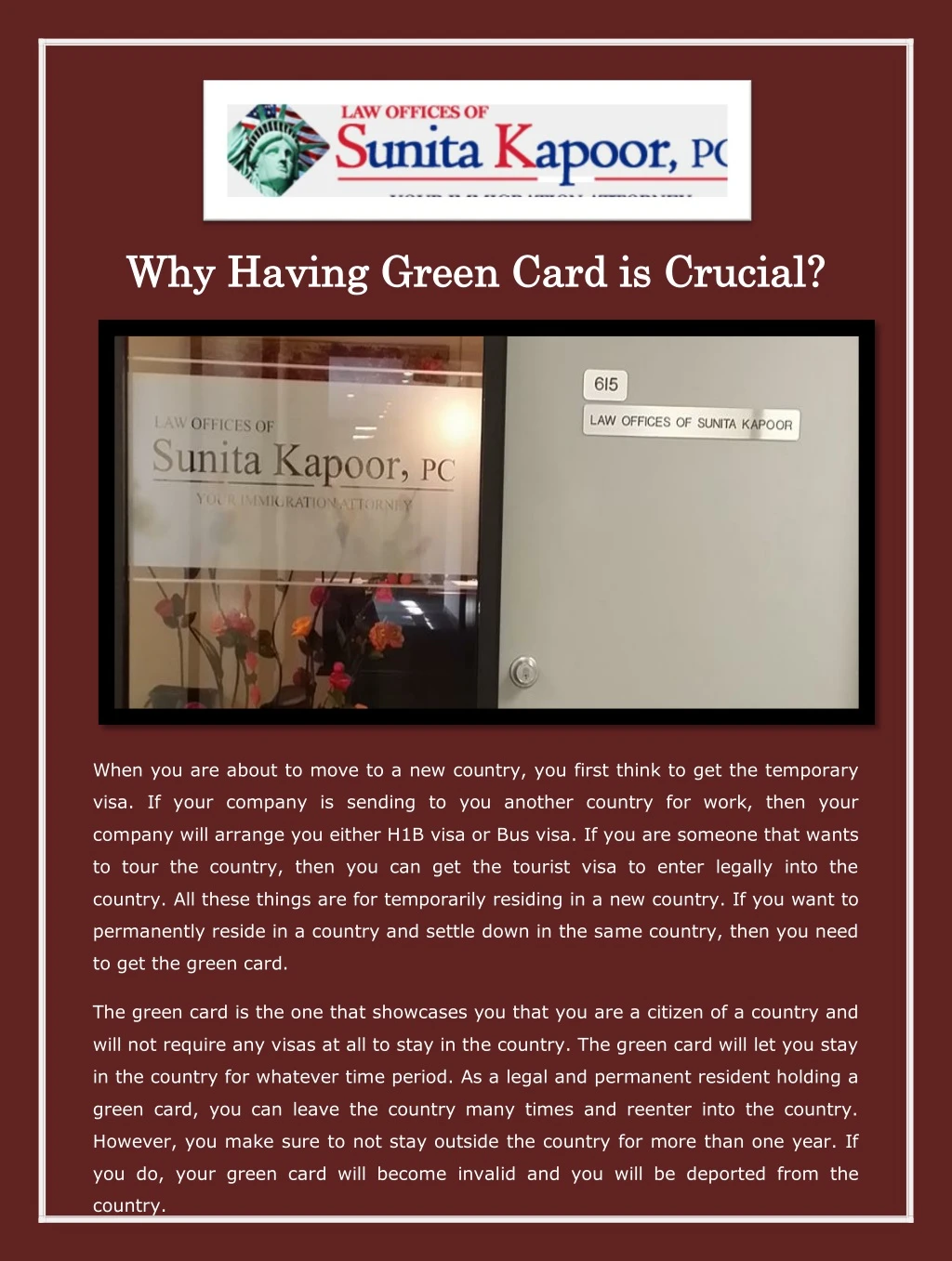 why having green card is crucial why having green