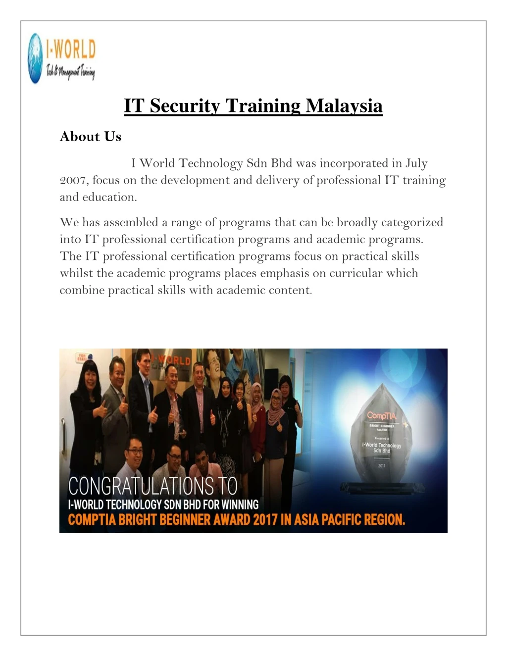 it security training malaysia