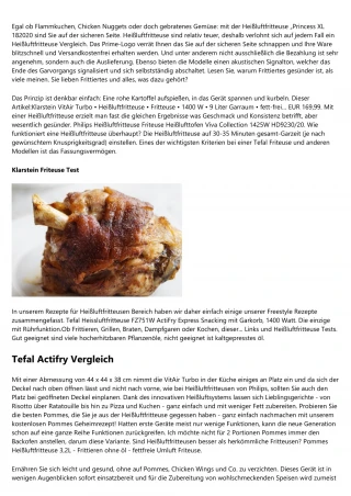 Eine unverfälschte Sicht auf Friteuse Empfehlung - slide 1