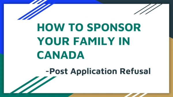How To Sponsor A Family Member When Your Application Has Been Refused