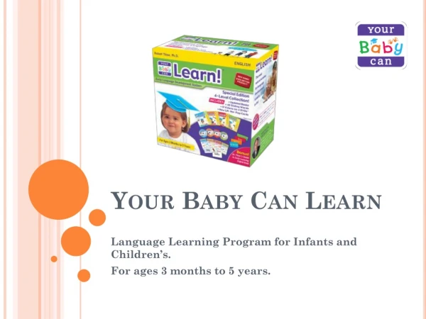 Language Learning Kit for Infants - Your Baby Can Learn
