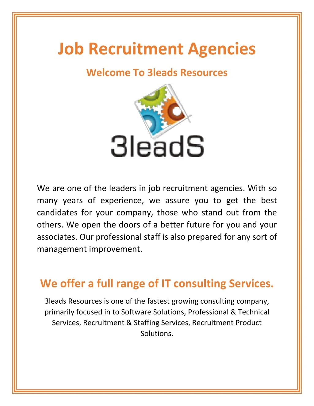 job recruitment agencies