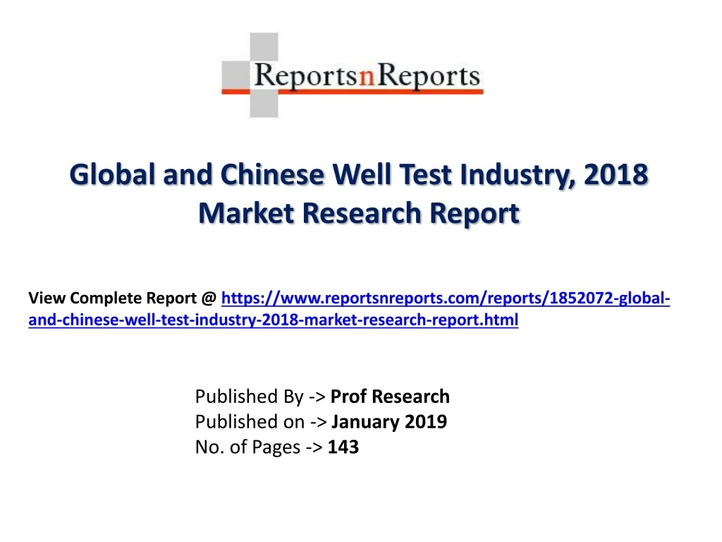 global and chinese well test industry 2018 market