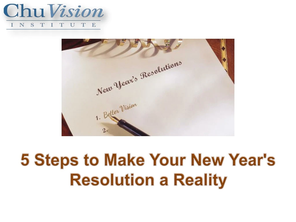 5 steps to make your new year s resolution a reality