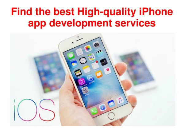 Find the best High-quality iPhone app development services