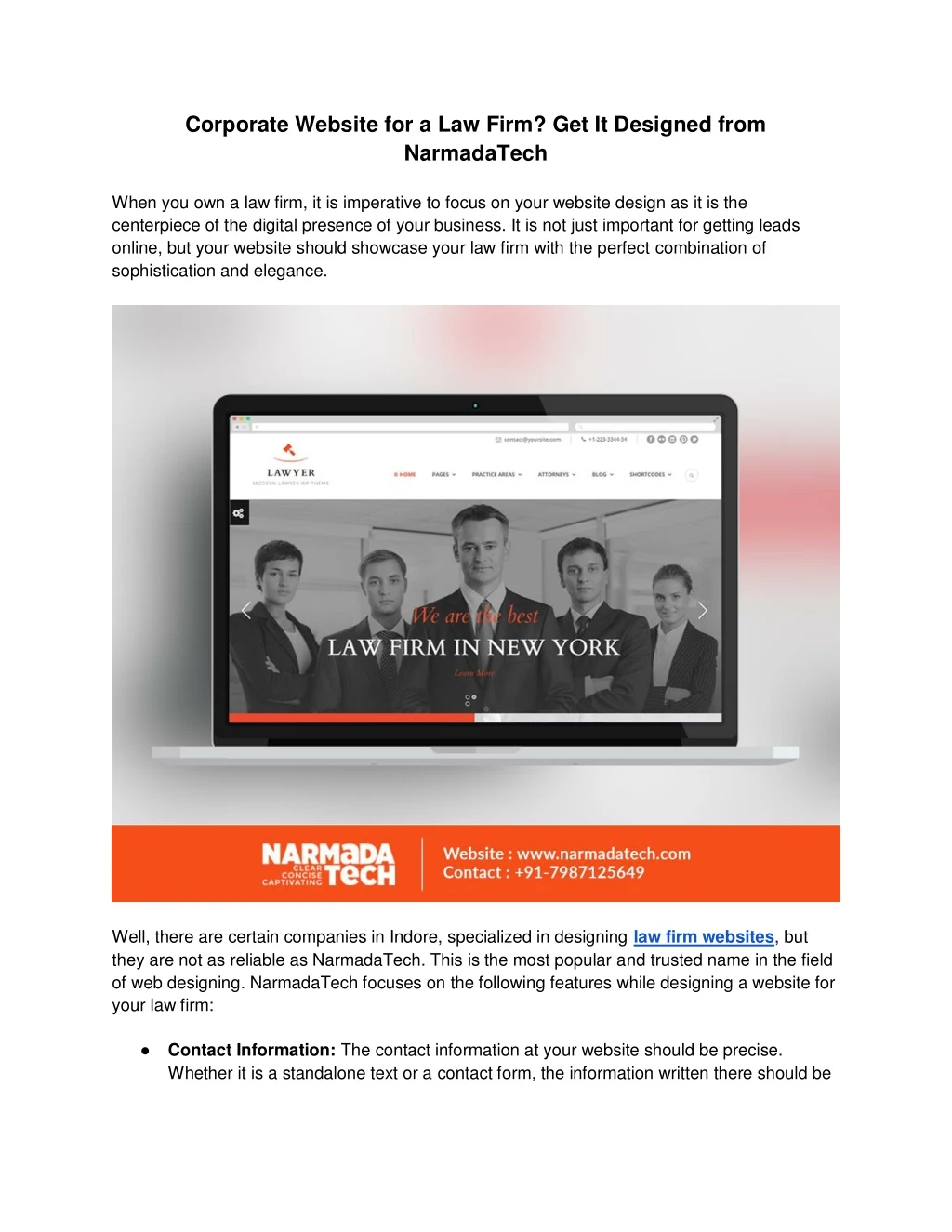 corporate website for a law firm get it designed