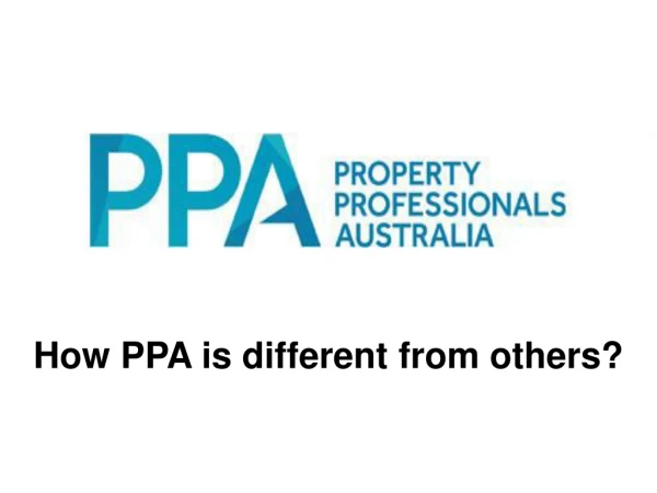 How PPA is different from others?